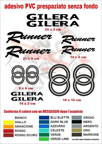 Adesivi piaggio gilera runner - adesivi,